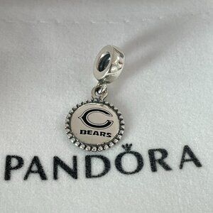 Pandora MLB Football Chicago Bears Sports  Exclusive Dangle Charm Pendant